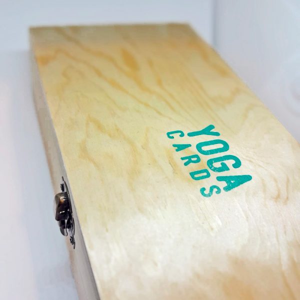 caja madera yoga cards + esterilla